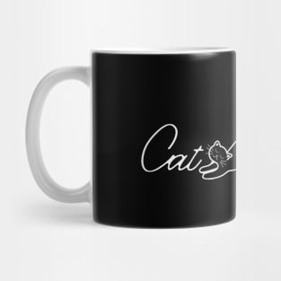 Cat mom tagline Mug